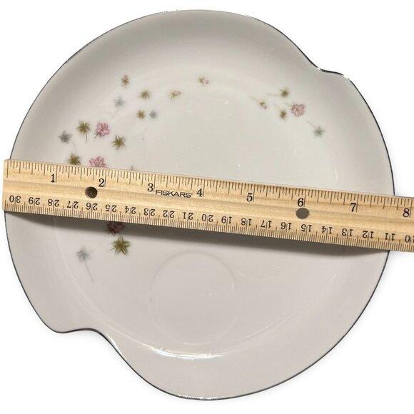 VTG Summit Fine China Snack Set 2 Floral MCM Tea Coffee Retro Silver Trim Japan - Picture 8 of 8